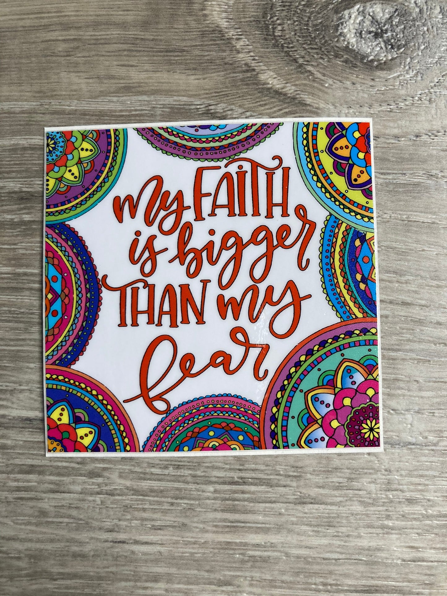 My Faith is Bigger Than My Fear Vinyl Sticker, Vinyl Decal, Laptop Sticker, Recovery Sticker, Encouragement