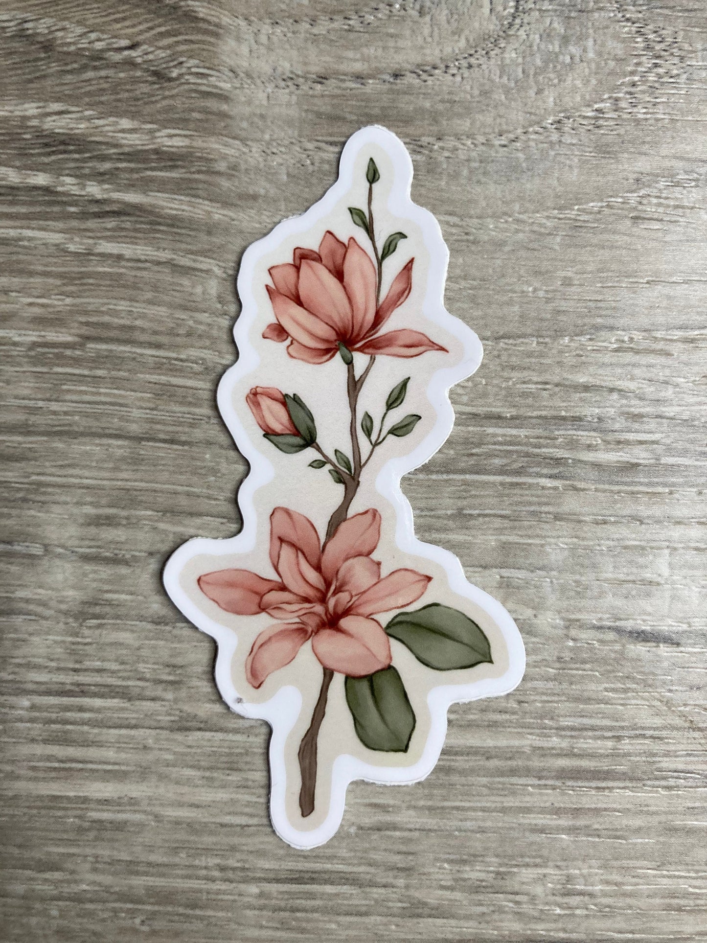 Magnolia Flowers Vinyl Sticker