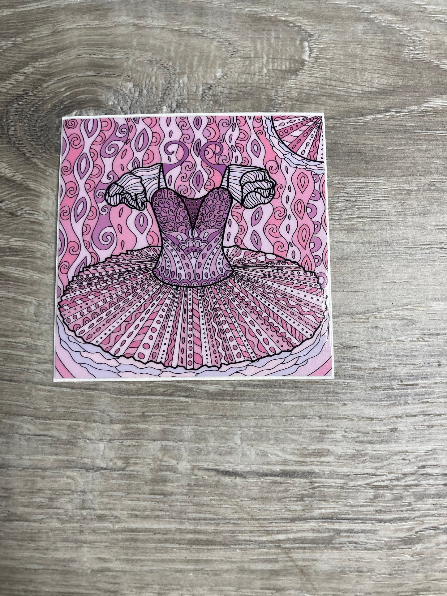 Tutu Dance Hologram Vinyl Sticker, Vinyl Decal, Laptop Sticker, Dance Sticker, Gifts For Dancers, Ballet Gifts