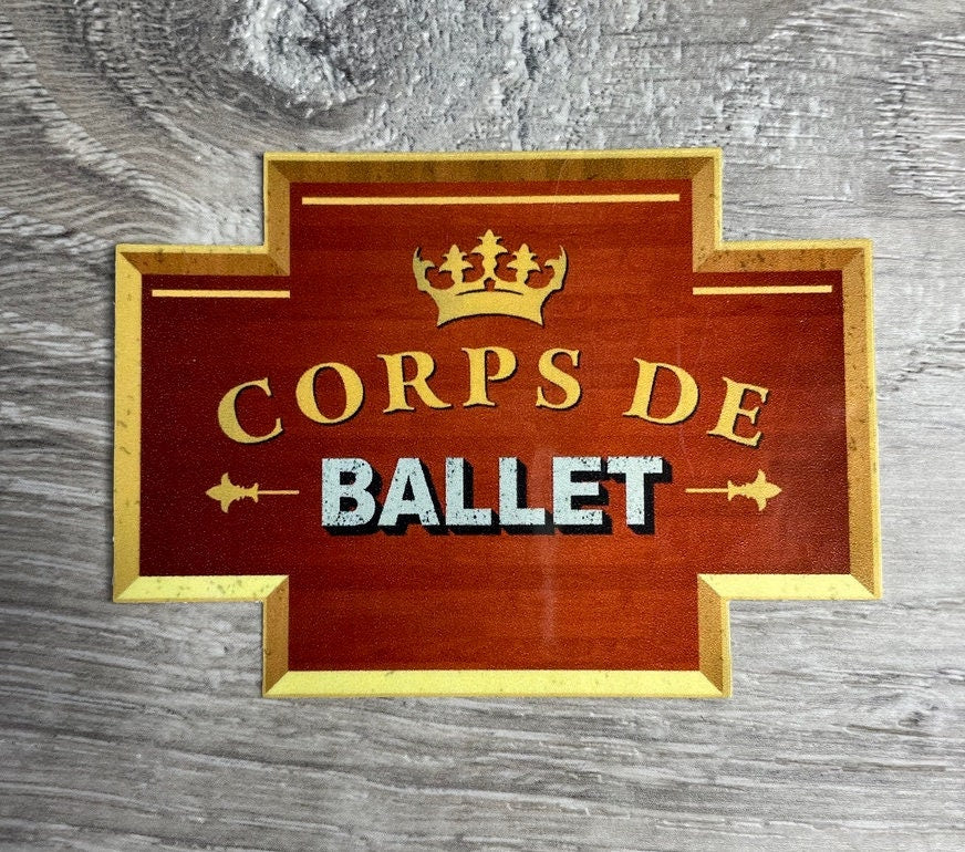 Corps de Ballet Vinyl Sticker, Vinyl Decal, Laptop Sticker, Dance Sticker, Gifts For Dancers, Ballet Gifts