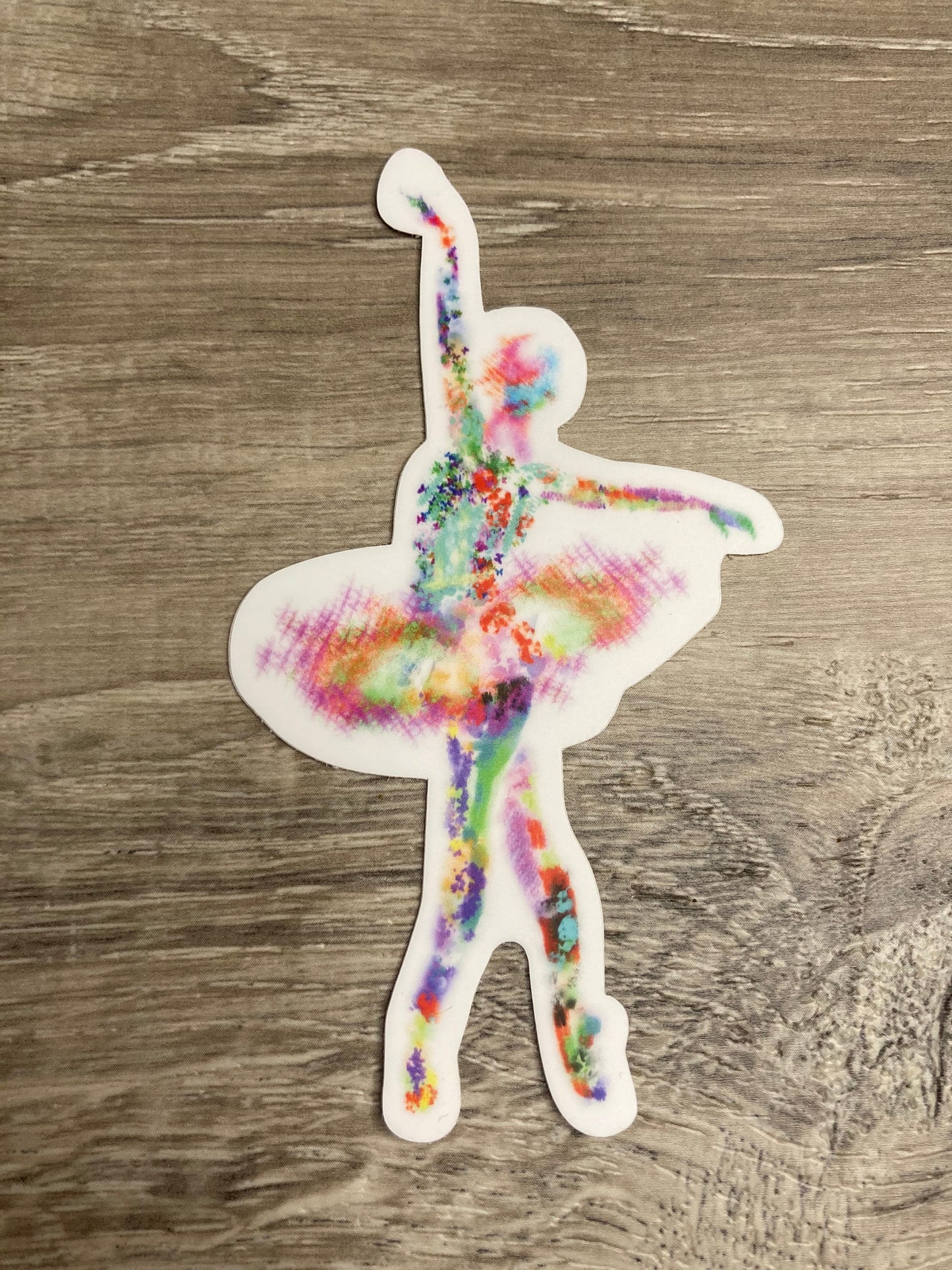 Paint Splash Dancer Ballerina Sticker, Vinyl Decal, Laptop Sticker, Dance Sticker, Gifts For Dancers, Ballet Gifts
