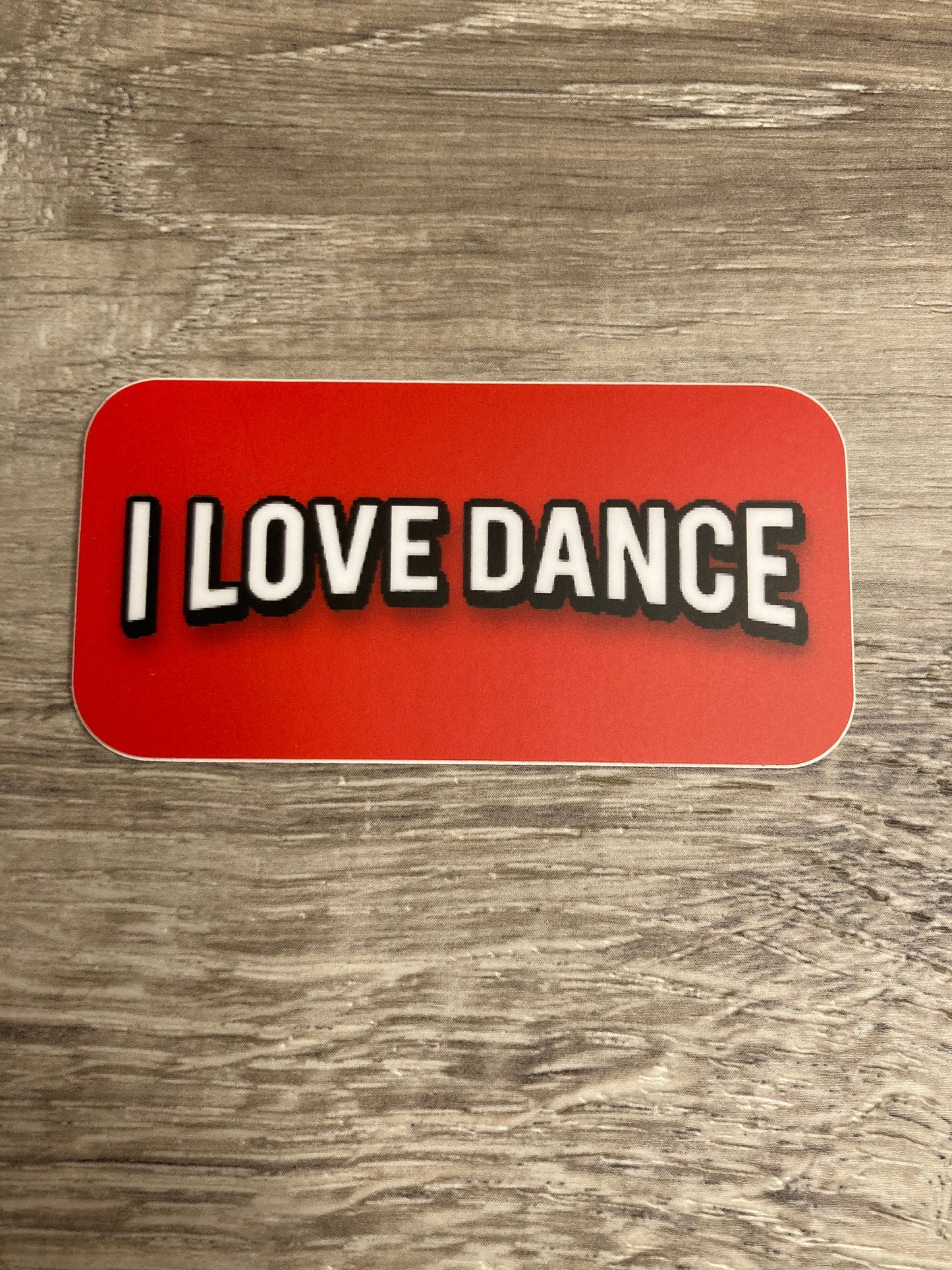 I Love Dance Valentine's Dance Sticker, Dance Sticker, Ballet Stickers, Gifts for Dancers