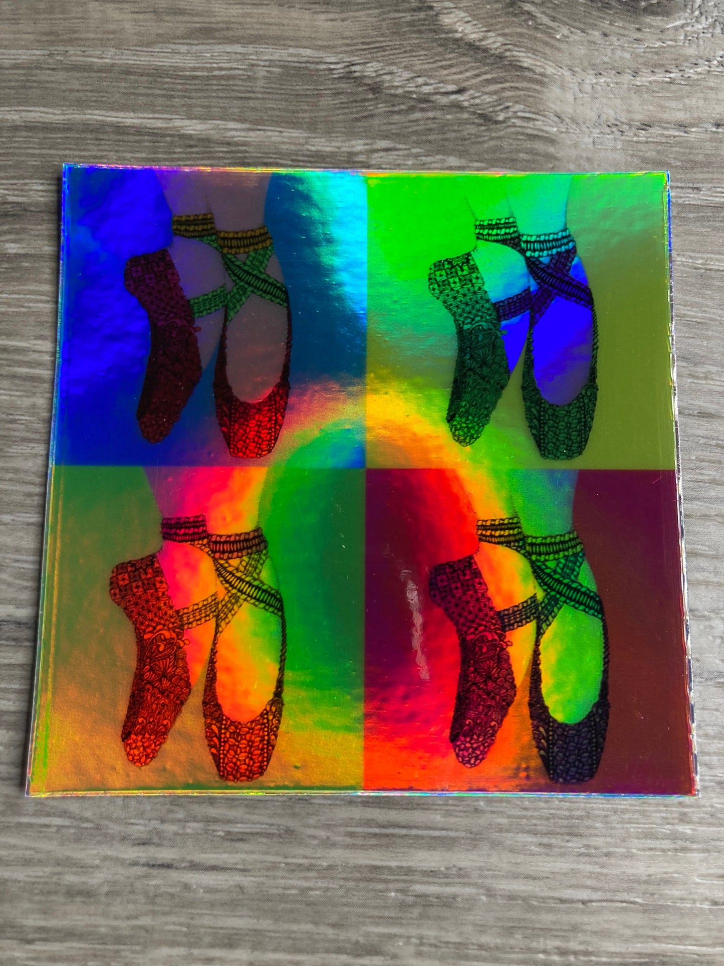 Dancehol Warhol-Inspired Hologram Vinyl Sticker, Vinyl Decal, Laptop Sticker, Dance Sticker, Gifts For Dancers, Ballet Gift, Warhol inspired