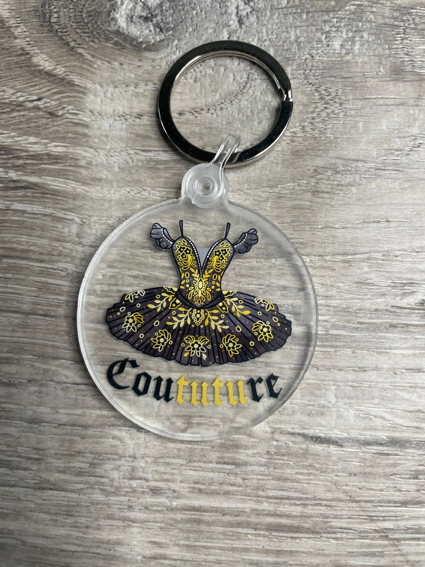 Coututure Acrylic Key Chain, Dance Gift