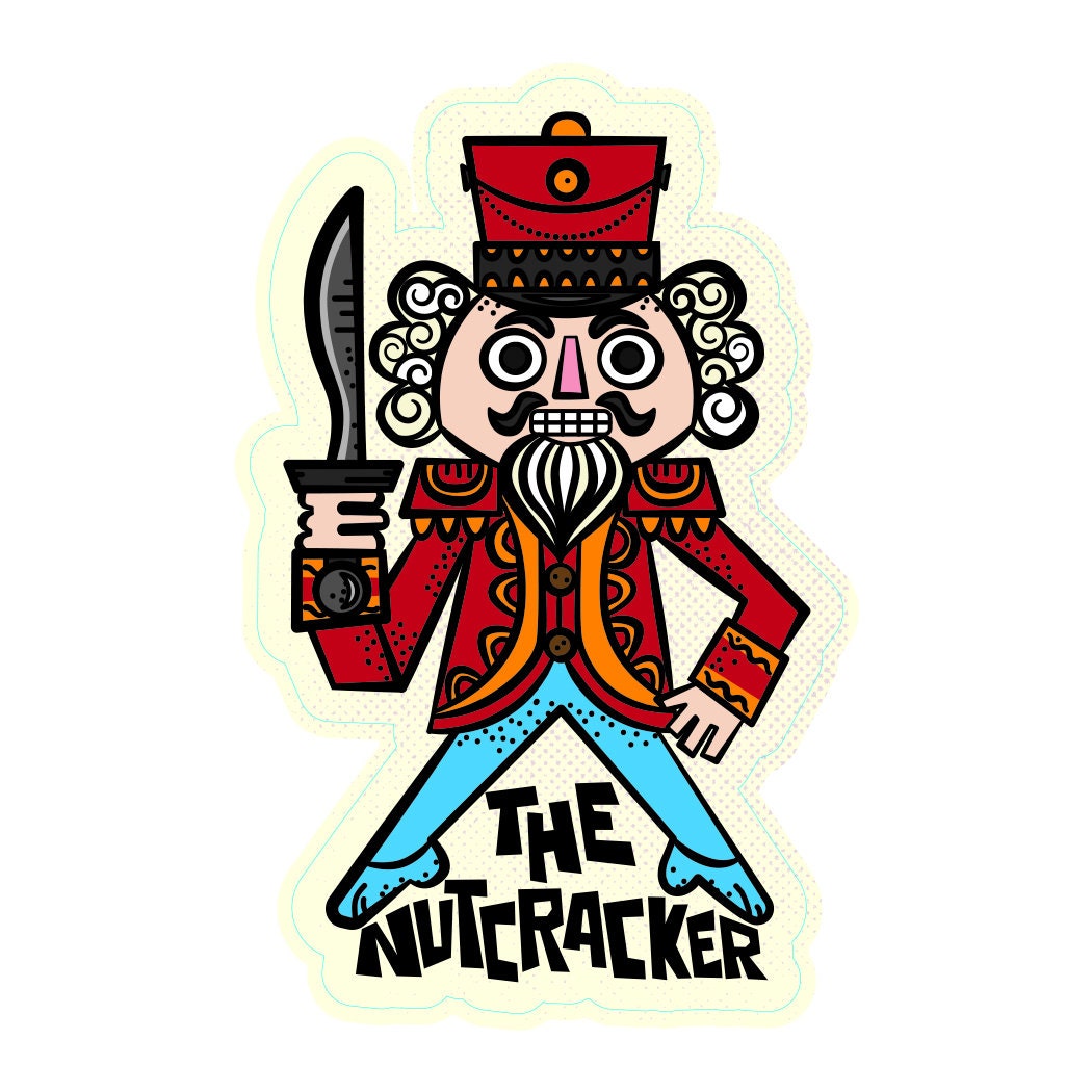 The Nutcracker Die-Cut Sticker,  Vinyl Decal, Laptop Sticker, Dance Sticker, Gifts For Dancers, Ballet Gifts