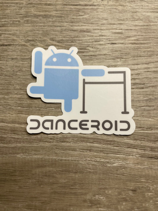 Danceroid Dance Parody Vinyl Sticker, Vinyl Decal, Laptop Sticker, Dance Sticker, Gifts For Dancers, Ballet Gifts