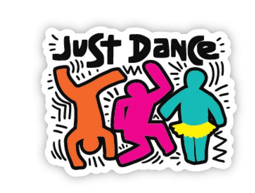Just Dance Vinyl Sticker, Vinyl Decal, Laptop Sticker, Dance Sticker, Gifts For Dancers, Ballet Gifts